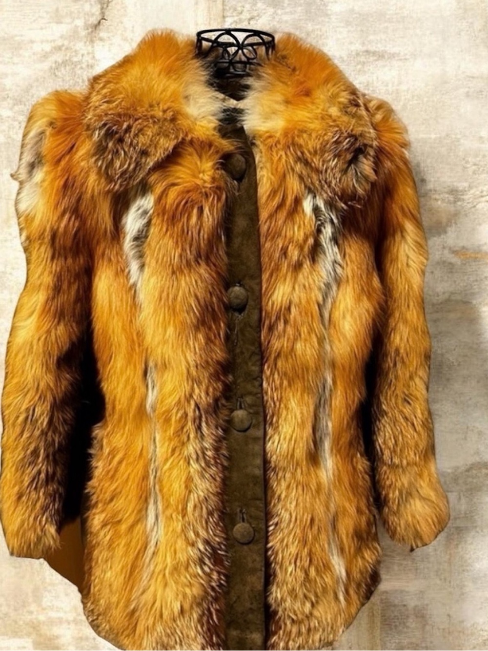 VINTAGE GENUINE FUR COAT LUXURY FURS BY MANNIS SIZE M Button Up Gorgeous - Picture 3 of 14
